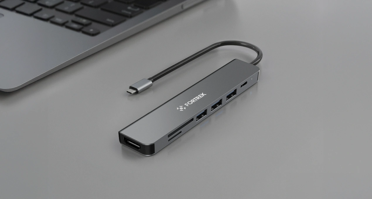 HUB USB-C 7X1 DC75 em ambiente